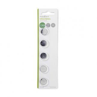 Knoopcel batterij CR1620 - Nedis - 5 stuks (Lithium, 3 V), Doe-het-zelf en Verbouw, Gereedschap | Machine-onderdelen en Toebehoren