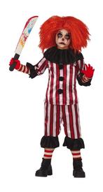 Halloween Kostuum Kind Clown Rood/Wit, Verzenden, Nieuw