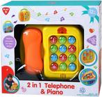 2 in 1 Telefoon en piano - op batt., Muziek en Instrumenten, Piano's, Ophalen of Verzenden, Zo goed als nieuw