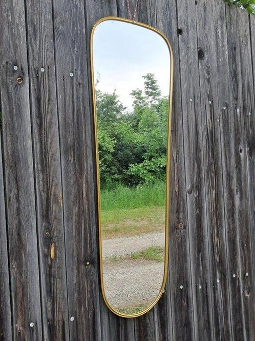 Wandspiegel - Messing - Spiegel met messing lijst, Antiek en Kunst, Kunst | Designobjecten
