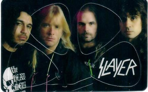 Slayer - Albums - Pikcard met 4 plectrums, Verzamelen, Muziek, Artiesten en Beroemdheden, Gebruiksvoorwerp, Nieuw, Ophalen of Verzenden