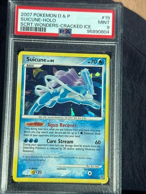 Pokémon - 1 Graded card - Suicune Cracked ice - PSA 9, Hobby en Vrije tijd, Verzamelkaartspellen | Pokémon