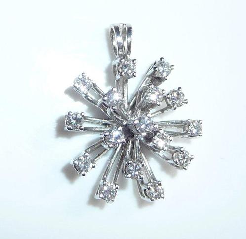 Hanger - 14 karaat Witgoud - 0.80ct. tw. Diamant, Sieraden, Tassen en Uiterlijk, Antieke sieraden