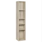 5-Vaks Boekenkast – Smalle Open Kast en Roomdivider 151 cm, Verzenden, Nieuw