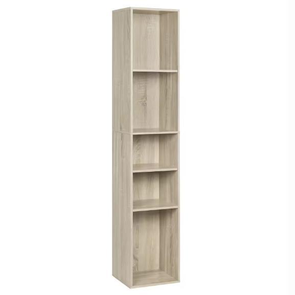 5-Vaks Boekenkast – Smalle Open Kast en Roomdivider 151 cm, Huis en Inrichting, Kasten | Boekenkasten, Nieuw, Verzenden