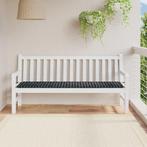 vidaXL Tuinbank Kussen Geruit Zwart 180 x 50 x 4 cm Oxford, Huis en Inrichting, Woonaccessoires | Kussens, Verzenden, Nieuw, Zwart
