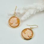 Zilver, Verguld - Oorbellen - CAMMEI INCISI A MANO