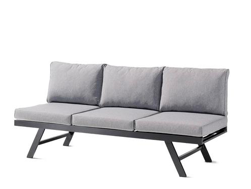 Sieger Auckland Lounge/Ligbed - Ijzergrijs/lichtgrijs, Tuin en Terras, Tuinsets en Loungesets, Ophalen of Verzenden