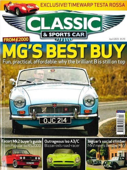 Classic & Sportscar Escort Mk2 MkV MkVI 250 Testa Rossa, Boeken, Auto's | Folders en Tijdschriften, Gelezen, Algemeen, Verzenden