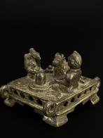 Autel miniatuur - Shiv Parivar - Brons - India - 17e eeuw -, Antiek en Kunst