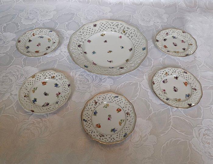 dresden - Bord (6) - Porselein - Zeldzaam Dresden, Antiek en Kunst, Antiek | Glas en Kristal