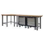 Werkbank hoekopstelling - Hoek werkbank 310 cm lang grijs, Doe-het-zelf en Verbouw, Werkbanken, Ophalen of Verzenden, Nieuw