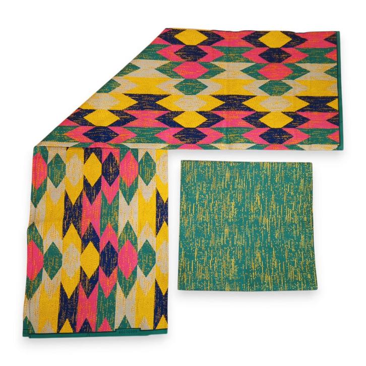 Afrikaanse stof - Two-Tone print Polycotton - 6 yard Combina, Hobby en Vrije tijd, Stoffen en Lappen, Nieuw, Ophalen of Verzenden