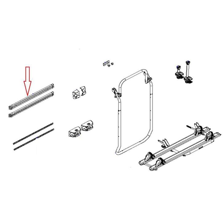 Thule Elite VAN XT Bevestigingsrail Zwart Boven + Onder -, Caravans en Kamperen, Kampeeraccessoires, Nieuw