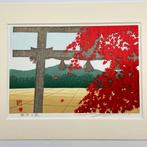 October - Autumn at Chinju” woodblock print, hand-signed -