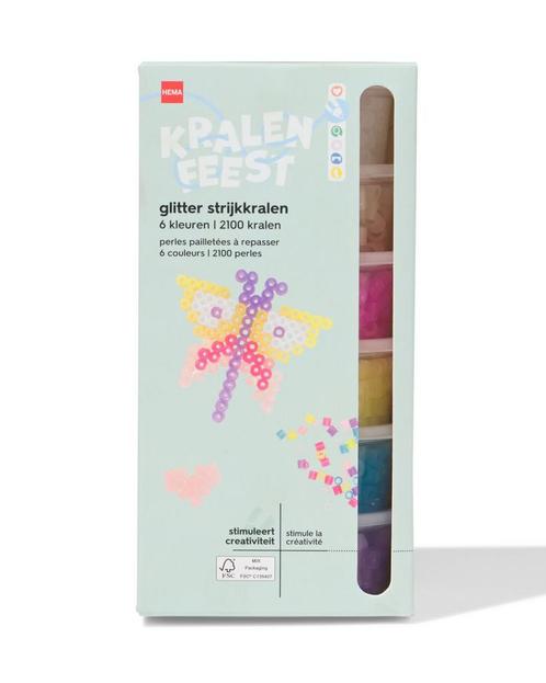 HEMA Strijkkralenset glitter, Hobby en Vrije tijd, Knutselen, Nieuw, Verzenden