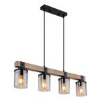 Hanglamp LILA 10.0 cm 4-lichts Zwart, Smoked, Nieuw, Ophalen of Verzenden, Metaal
