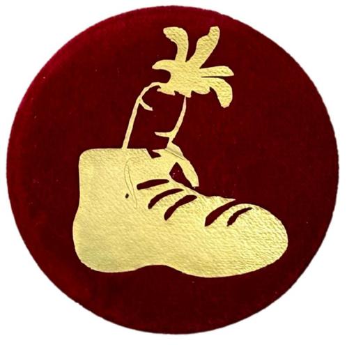 Baretspeld / button Gevuld schoentje - rood, Diversen, Sinterklaas, Nieuw, Ophalen of Verzenden
