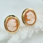 Zilver, Verguld - Oorbellen - CAMMEI INCISI A MANO, Sieraden, Tassen en Uiterlijk, Antieke sieraden
