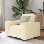 vidaXL Sofastoel Crème 60 cm Corduroy Stof, Huis en Inrichting, Banken | Bankstellen, Verzenden, Nieuw, Stof