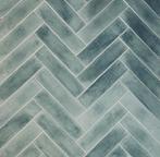 Wandtegels turquoise 7,5x30 handvorm tegels  badkamertegels, Doe-het-zelf en Verbouw, Nieuw, Wandtegels, Keramiek, 20 tot 40 cm