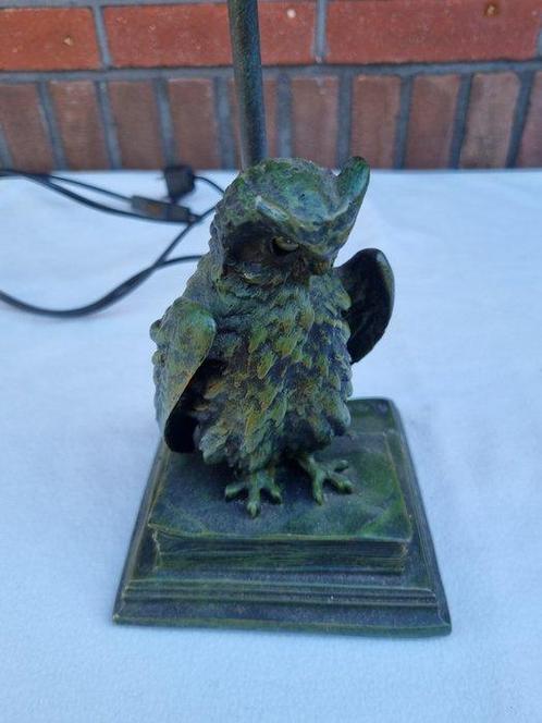 Lamp - Glas-in-lood - Vintage Tiffany lamp uil, Antiek en Kunst, Curiosa en Brocante