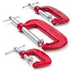 Spanklemmen | Toolland | 3 stuks (Staal, Met knevels), Verzenden, Nieuw