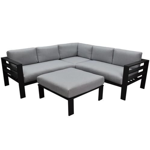 Almeria hoekset 4 delig aluminium antraciet, Tuin en Terras, Tuinsets en Loungesets, Nieuw, Aluminium, Ophalen of Verzenden