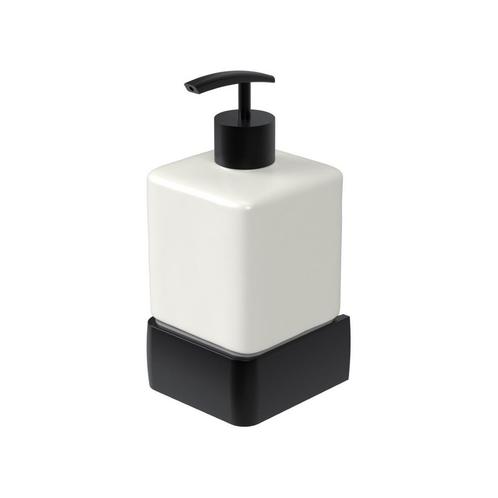 Zeepdispenser Haceka Aline Black 7,4x15,4 cm Aluminium Mat, Doe-het-zelf en Verbouw, Sanitair, Ophalen of Verzenden