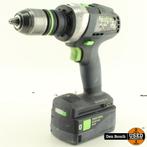 Festool TPC 18/4 Boormachine met 1 Accu 18v 5.2ah Oplader., Doe-het-zelf en Verbouw, Gereedschap | Boormachines, Ophalen of Verzenden