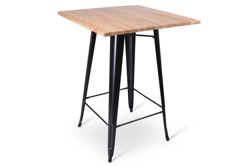 Metalen statafel - Zwart | 80x80cm | Hamburg, Tuin en Terras, Tuintafels, Nieuw, Kunststof, Vierkant, Ophalen of Verzenden
