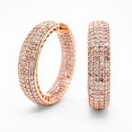 Oorbellen - 14 karaat Roségoud - 3.52ct. tw. Roze Diamant, Nieuw