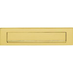 Intersteel briefplaat met klep/rand messing gelakt, Doe-het-zelf en Verbouw, Hang- en Sluitwerk, Verzenden