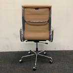 Design bureaustoel, Vitra soft Pad Chair EA 219, bruin leder, Ergonomisch, Gebruikt, Ophalen of Verzenden, Bureaustoel