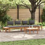 vidaXL 5-delige tuinset van massief teak, Tuin en Terras, Verzenden, Nieuw, Hout, Tuinset