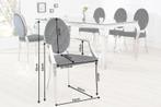 Elegante stoel MODERN BAROK zwart fluweel met armleuningen, Huis en Inrichting, Stoelen, Nieuw, Ophalen of Verzenden