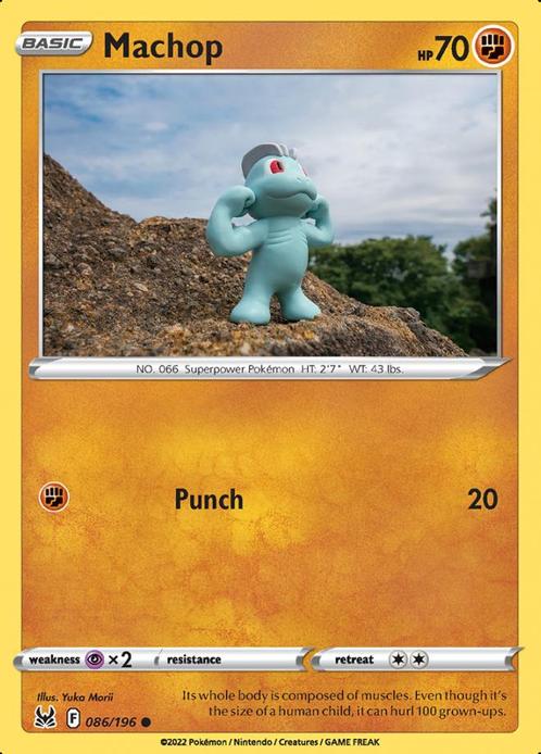 Machop  086/196  Lost Origin, Hobby en Vrije tijd, Verzamelkaartspellen | Pokémon, Losse kaart, Nieuw, Foil, Ophalen of Verzenden
