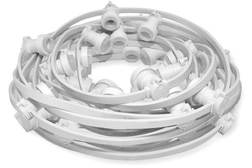Prikkabel 100 meter | 100 of 200 fittingen | Wit | Bestel, Tuin en Terras, Buitenverlichting, Led, Minder dan 50 watt, Nieuw, Kunststof