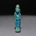 Oud-Egyptisch Faience Sekhmet Amulet. Late Periode, 664 -