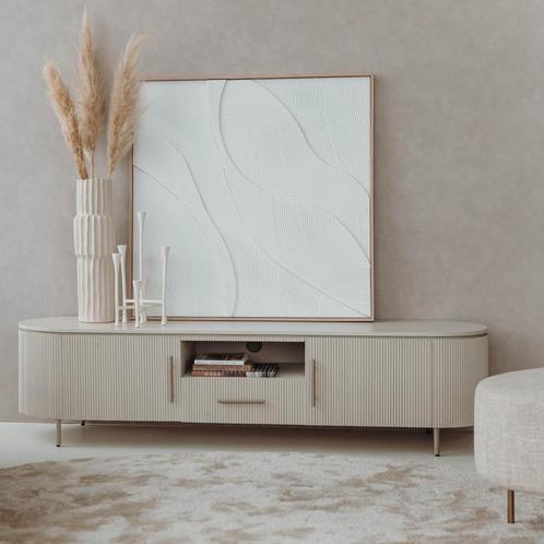 *WOONWINKEL* Tower Living Corbetta Lichtgrijs Tv-meubel Met, Huis en Inrichting, Kasten | Televisiemeubels, Nieuw, Verzenden