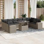 vidaXL 11-delige Loungeset met kussens poly rattan, Tuin en Terras, Verzenden, Nieuw, Rotan, Loungeset