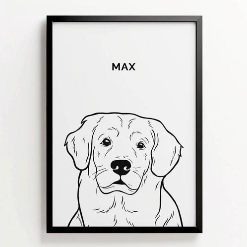 Hond of kat als lijntekening – gepersonaliseerd portret, Diensten en Vakmensen, Kunstenaars en Portretschilders, Schilderkunst