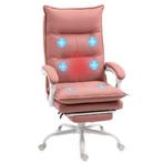 Massage Bureaustoel Roze – 6 Punten, 5 Modi en Voetsteun, Huis en Inrichting, Stoelen, Verzenden, Nieuw, Overige kleuren, Eén