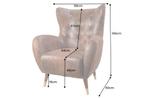 Retro Design Armstoel DON Antiek Bruin Goud Voetdoppen met, Huis en Inrichting, Stoelen, Ophalen of Verzenden, Nieuw