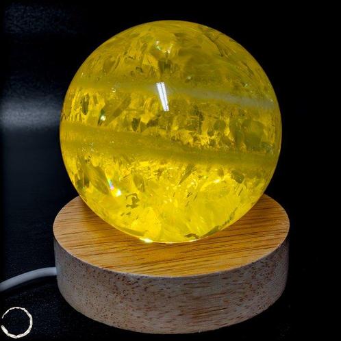 Eerste kwaliteit citrinesfeer Kristal- 520.94 g, Verzamelen, Mineralen en Fossielen