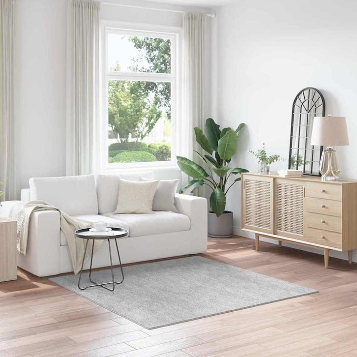 vidaXL Antislip Shaggy Tapijt Grijs 160 x 160 cm PP, Huis en Inrichting, Stoffering | Tapijten en Kleden, Grijs, Nieuw, Verzenden