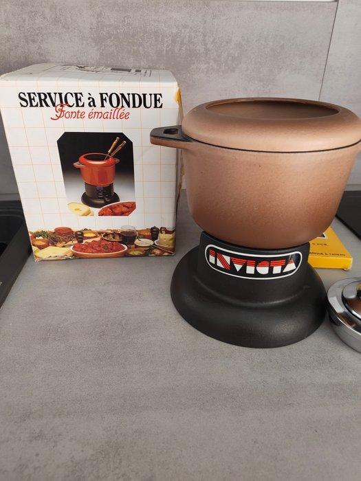 Style Le Creuset, Invicta - Braadpan - Fondue - Fonte, Antiek en Kunst, Antiek | Keukenbenodigdheden