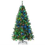 Kerstboom 215 cm Voorverlichte Opvouwbare Kunstboom met LED-