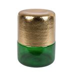 *WOONWINKEL* Dutchbone Cave Gouden Bijzettafel Met Groen Gla, Verzenden, Nieuw