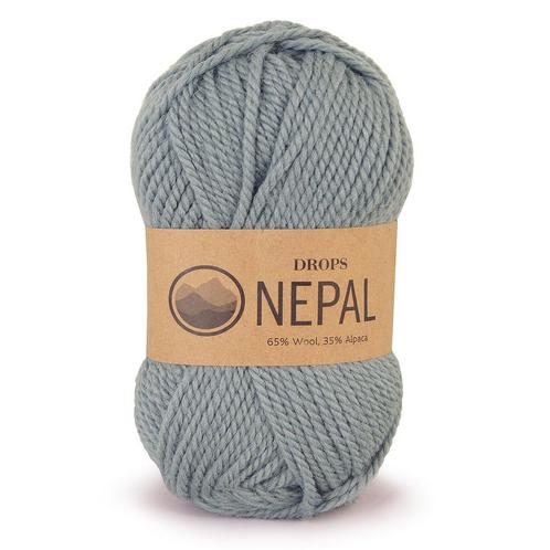 DROPS Nepal Uni Colour - 7139 grijs/groen - Wol Garen, Hobby en Vrije tijd, Breien en Haken, Ophalen of Verzenden